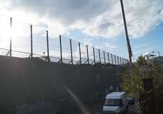 Peace Wall zwischen Falls und Shankill Road