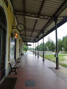 Die süße, kleine Bahnstation (hier geht´s nur in eine Richtung, nach Vicenza)