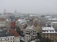 Verschneite Altstadt