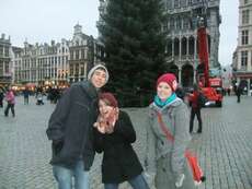 Jonas, Linda und ich in Brüssel