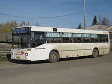 Ein deutscher Bus auf russischen Straßen