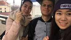 von links: ich, Adam (Litauen) und Zhu (Kasachstan) vom On-Arrival Training