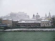 Salzburg with snow