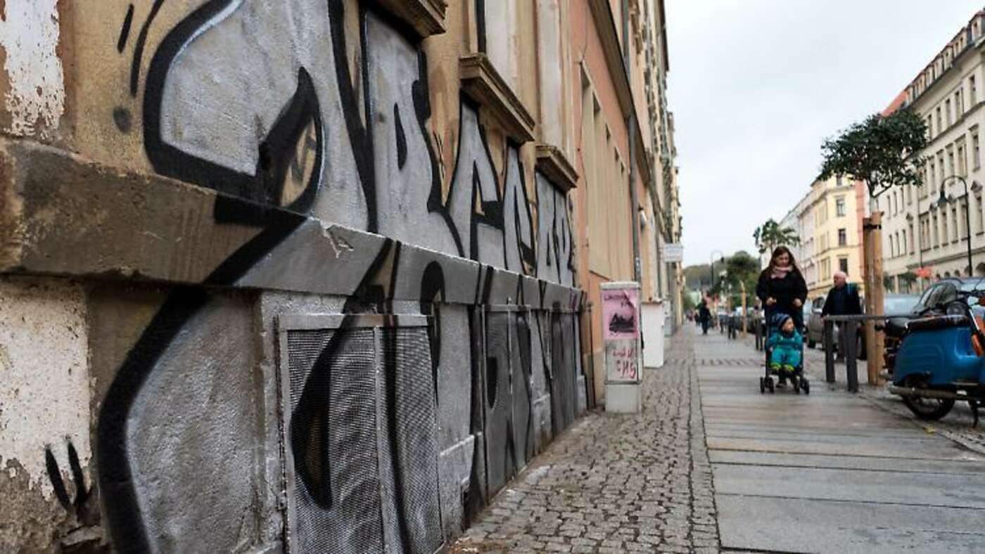 Ein Straßenbild in Leipzig
