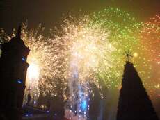 einfach unbeschreiblich toll- das Feuerwerk vor der Kathedrale
