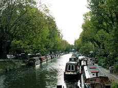 Boote im Little Venice Kanal