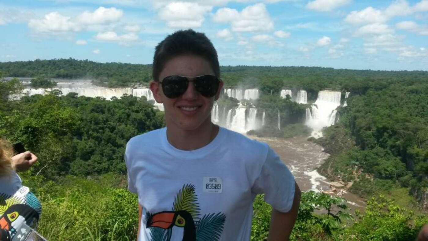 Me at Foz do Iguacu: one of the most beautiful places I ever visited 
