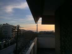 Der Sonnenuntergang von unserem Balkon in Thessaloniki nach meinem Rückflug.
