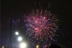 das pariser Feuerwerk zum Nationalfeiertag
