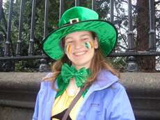 Ich, verkleidet als irischer Kobold