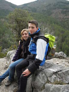 Mein Bruder und ich in den Gorges de Trévans