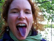 tja, so eine blaue Zunge bekommt man von Blaubeeren!