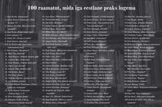 Die Liste der 100 Bücher, die jeder Este lesen sollte
