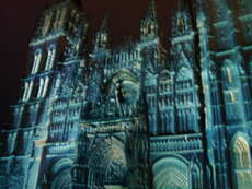 Cathedrale in blau-schwarz