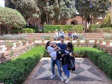 Aleks, Nicole, Yuna und ich in der Alcazaba, Málaga