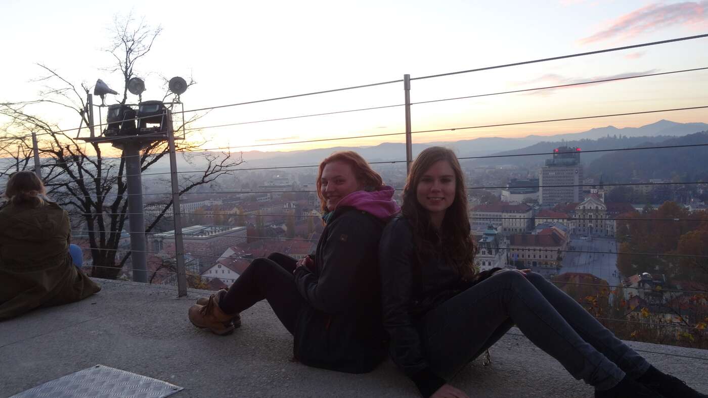 enjoying the view from the castle ;)