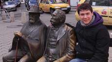 Ich mit den Schriftstellern Pencho und Petko Slaveykov