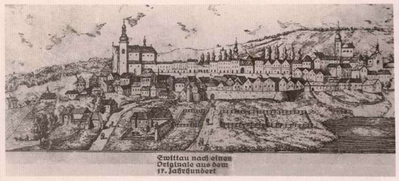 So soll die Stadt Svitavy im 17. Jahrhundert ausgesehen haben.