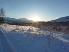Klarer und kalter Wintertag, perfektes Wetter zum Skifahren!