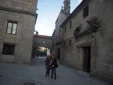 Lorena und ich im Inneren der Burg