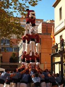 Ein Turm des Menschenturmvereins Xerrics in Salt, Girona