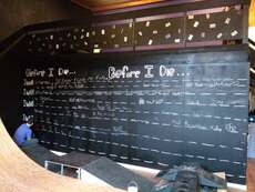 The "Before I die..." wall in the skating hall