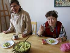 Der schwäbische Kartoffelsalat aus unserem Kochworkshop kam sehr gut an! Danke Elke ;)