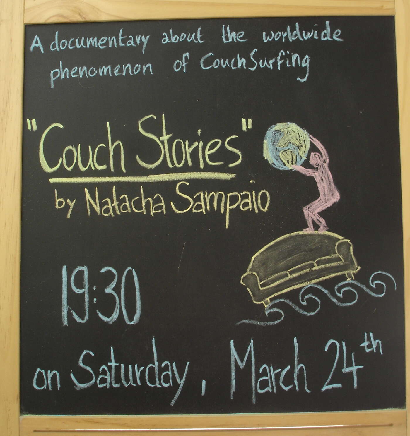 Natachas Dokumentarfilm über Couchsurfing wurde bei uns im Zentrum gezeigt
