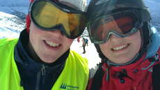 Bertil und Ich beim Skitag