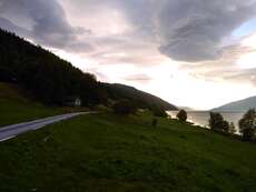 Cycling tour along the fjord
