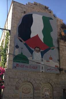 Wandbild in Nablus