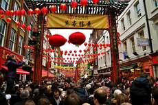 das chinesische Neujahrsfest in China-Town (London)