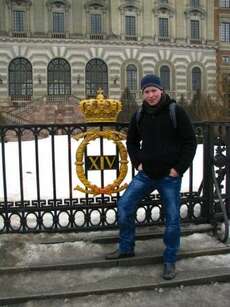 Vor dem Stockholmer Schloss.