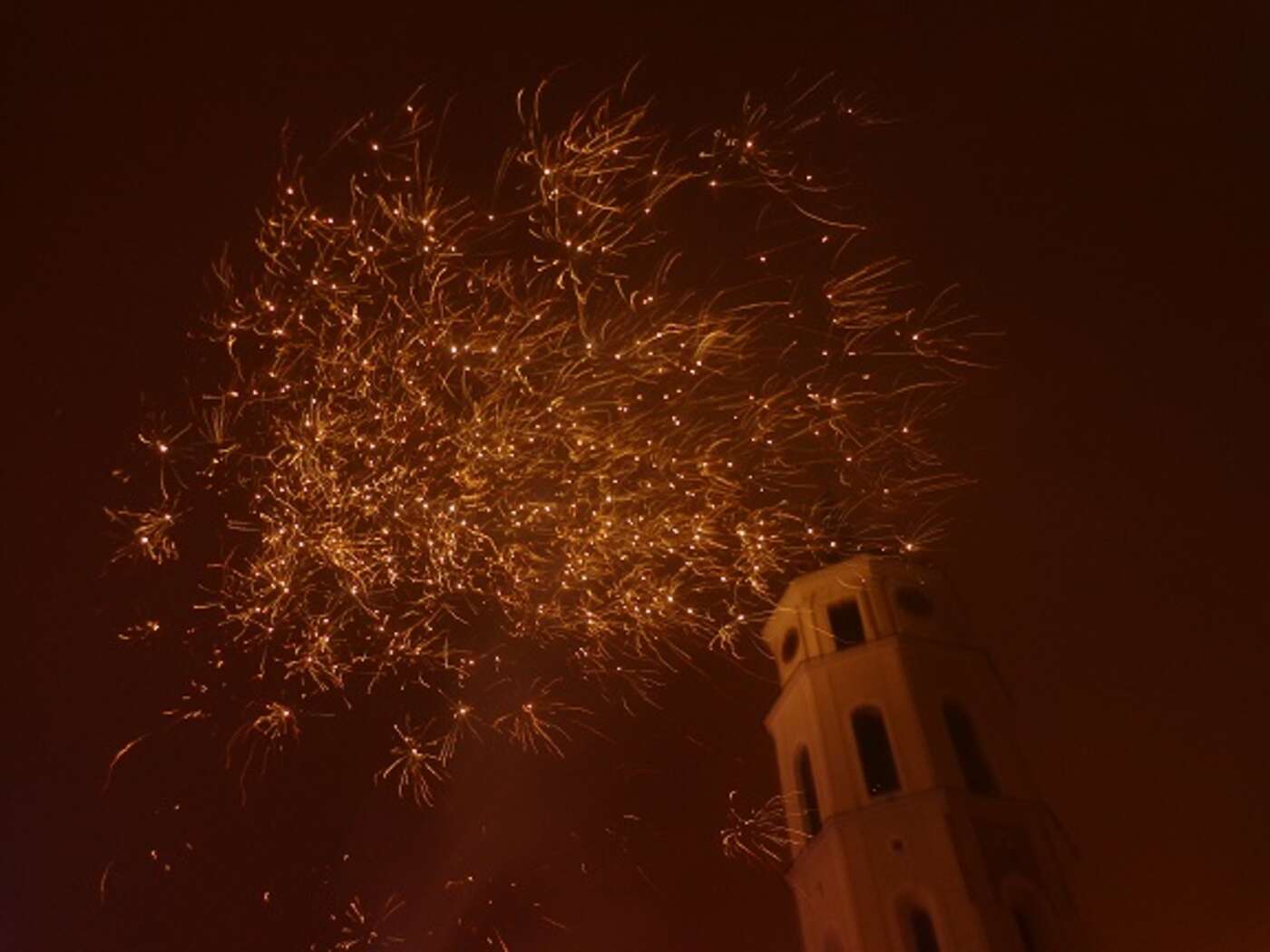 Feuerwerk in Vilnius.