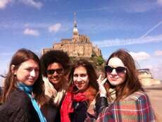Mont Saint Michel also unauffällig im Hintergrund
