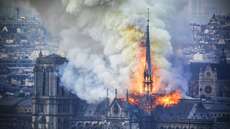 The fire at Notre-Dame.