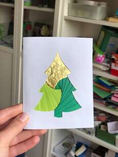 Recycled christmas card