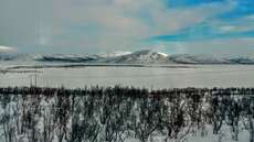 Aussicht auf der Zugfahrt zwischen Kiruna und Abisko