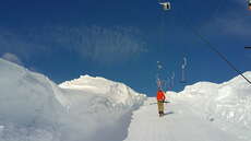 Kjetil & super Wetter beim Skitag