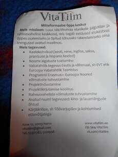 Some information about my organisation in Estonian :)